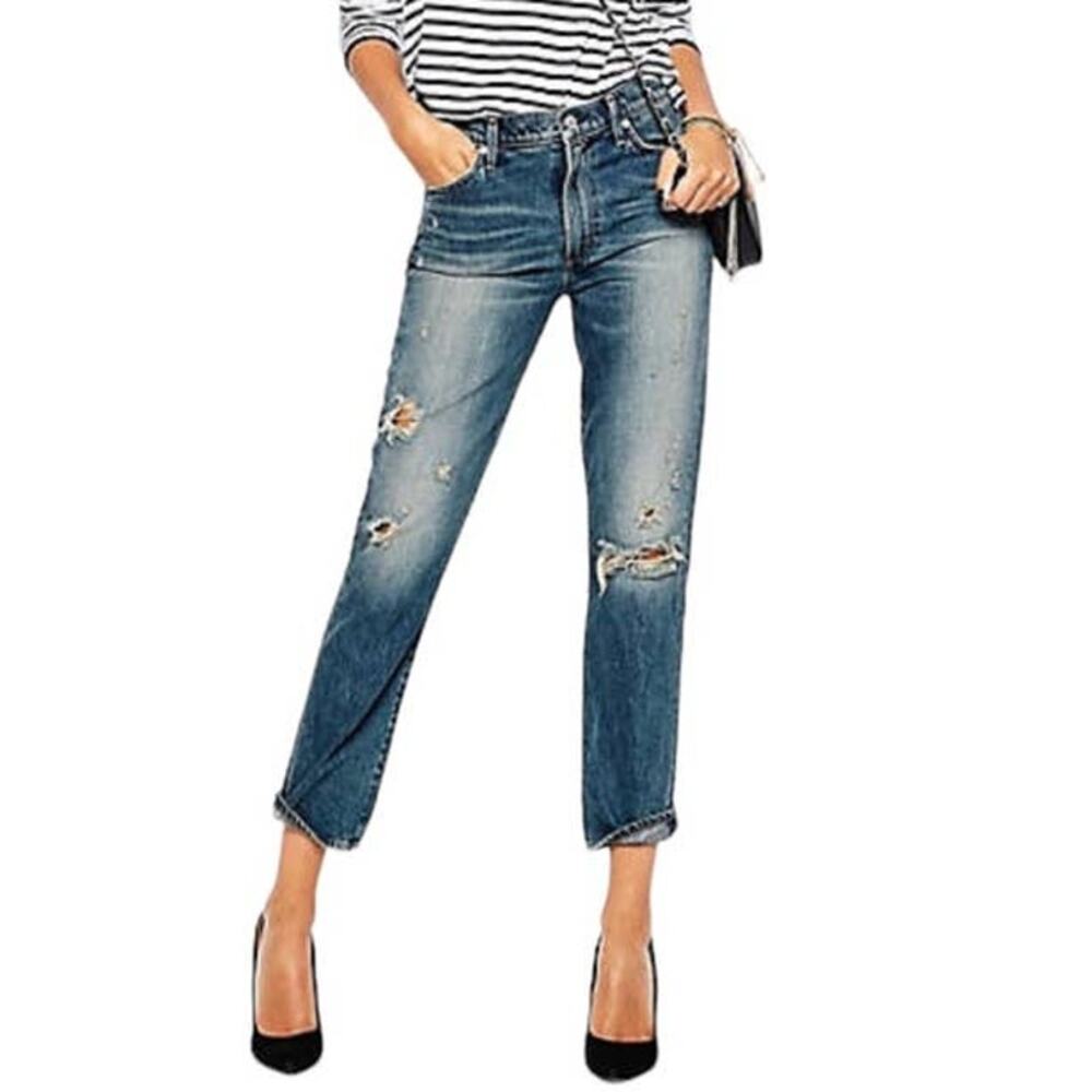 AGOLDE Camile High Rise Slim Ankle Distressed Jeans 27 NWOT